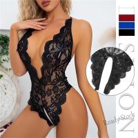 【Ready Stock】 ♛☼✺ C15 Transparent Sexy Lingerie For Women Hot Erotic Underwear Whore Costume Lace Open Crotch Lingerie Set Bodysuit Lingerie