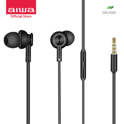 AIWA ESTM-100 Wired In-Ear Earphones หูฟังมีสาย 3.5 มม. น้ำหนักเบา