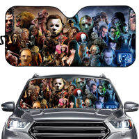 3D Cool Horror Movies Killer Pattern Auto Sun Shades Windshield Sunshade High Quality Block Harmful UV Protect Fold Car Interior