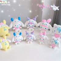 Sanrio ตุ๊กตาตุ๊กตาของเล่นอะนิเมะการ์ตูนน่ารัก Kuromi Cinnamoroll จี้ตุ๊กตาผ้ากระเป๋าพวงกุญแจ【cod】