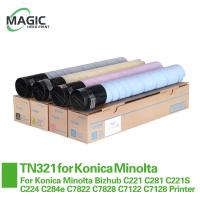 ตลับหมึก4โทนเนอร์สี TN321สำหรับ Konica Minolta Bizhub C221 C281 C221S C224 C284e C7822 C7828 C7122เครื่องพิมพ์ C7128