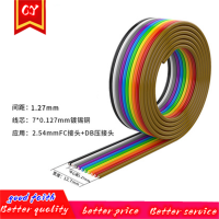 1 Meter 5M 1.27mm 10P 20P 40P DuPont Cable Rainbow Flat Line Support Wire Soldered Connector 20 Way pin For Arduino PCB Diy Kit