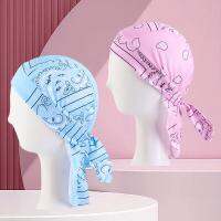 【Hot Sale】 European and elastic cloth amoeba hat sports riding cashew flower streamer Baotou fashion men women headscarf