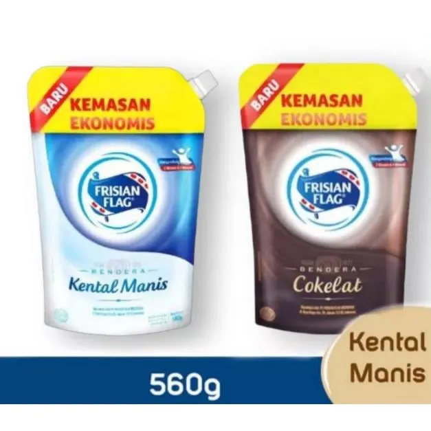 Frisian Flag Susu Kental Manis Plain/Chocolate/Cocopandan 370g/Full ...