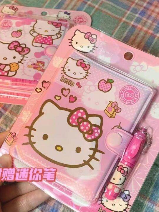 ใหม่-h-ello-k-itty-เครื่องเขียน-notepad-มินิน่ารักฟรีปากกาไดอารี่นักเรียนแบบพกพาโน๊ตบุ๊ควารสารหนังสือ-e-stuches-e-scolares-ของขวัญสำหรับสาวๆ