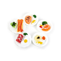 【Youer】 5PC 1/12 dollhouse Miniature Breakfast PLATE ไข่ขนมปัง MINI Food Model เครื่องประดับ