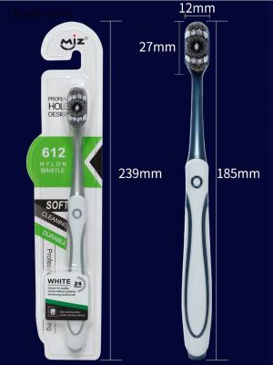 【LZ】卍  Homeslive 1 pces 360 ° limpo removedor de manchas média escova de dentes de cerdas duras espiral adulto oral limpeza cuidados ferramenta embalados individualmente