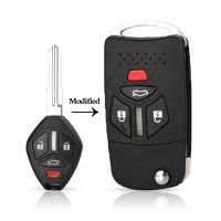 ◇☊◄ jingyuqin Modify Remote Car Key Refit Case Shell For Mitsubishi Galant Eclipse Endeavor Outlander 4 Buttons Right Blade