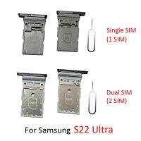 อัลตร้า Samsung S22อัลตร้าโทรศัพท์เดิมอัลตร้าซิมถาดชิปผู้ถือช่องเสียบการ์ดคู่เดียว S22ชิ้นส่วนอุปกรณ์เสริมพิเศษ