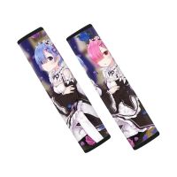 2PCS Car Seat Belt Cover Re Zero Ram Rem Anime Seat Belt Pads For Custom Car Logo Shoulder Protector Car Accessories Universal Seat Covers