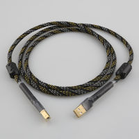 ใหม่ Audiocrast สาย USB HIFI 4N OFC USB ประเภท A ถึง B สายเคเบิลข้อมูล HiFi USB Audio Video Cable DAC PC-Naiyue