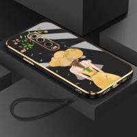 เคสโทรศัพท์ปลอกสำหรับ Samsung Galaxy J7นายก J7โปร J7 J730 2017บวก2018 J4บวก2018 J4นายก J2ไพรม์ J530ไพรม์ ON7เคสโทรศัพท์ชุบหรูหราบางเฉียบการ์ตูนเด็กผู้หญิงน่ารักฝาหลังซิลิโคนรูปสี่เหลี่ยมสำหรับผู้หญิงที่มีฟรีสายคล้อง