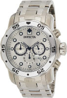 Invicta Mens 0071 Pro Diver Collection Chronograph Stainless Steel Watch