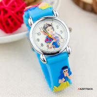 Snow Whites Cartoon Watch For Kids 3D Watches นาฬิกาควอทซ์ซิลิโคนน่ารักสำหรับสาวน้อย