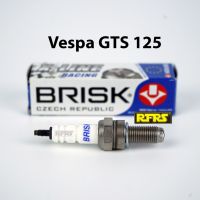 หัวเทียน BRISK X-Line 4 เขี้ยว แกนเงิน Vespa GTS 125 Spark Plug (8X21ROA) รองรับทุกน้ำมัน Made in EU