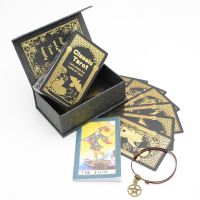 【CW】№  Plastic tarot card rider gold foil exquisite chess and divination collection waterproof wear-resistant cards