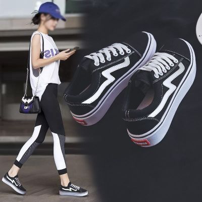 ㍿♨✓ 2023 autumn new canvas shoes womens shoes Korean version all-match black canvas shoes casual ulzzang student sneakers