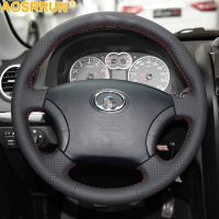 【YF】 AOSRRUN Leather Hand-stitched Car Steering Wheel Covers For Great Wall Haval H3 H5 Wingle 3 5 accessories