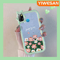 YIWESAN เคสสำหรับ Infinix Smart 5 Smart 6 Smart 7 Hot 10 Lite เคสน้ำมันเคสเพนท์ลายดอกไม้แบบโบว์น๊อตเคสนิ่มทนต่อรอยขีดข่วนเคสโทรศัพท์โปร่งใสทีพียูซิลิกาเจลป้องกันการตกหล่นฝาครอบป้องกันเลนส์กล้องถ่ายรูป