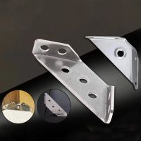 ▦☬ 4Pcs Universal Furniture Corner Connector Stainless Steel Corner Code Fastener Triangular Support for Wood Furniture Cabinet