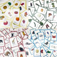 123Pcs/Set Children Baby Animals Japanese Learning Word Card Pocket Flash Learning Educational Toys Word Table Game Card For Kid