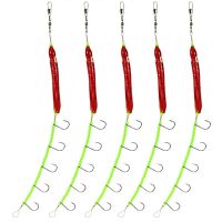 Luminous Sea Fishing Lure Artificial Bait Glow Octopus Squid Swivels String Hooks Fishing Hook