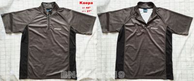 Kaepa เสื้อกีฬา เสื้อโปโล ผ้าแห้งไว-สีเทา/ดำ ไซส์ L44"  ของแท้ (สภาพเหมือนใหม่ )