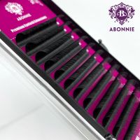 Abonnie JBCD ขนตาส่วนบุคคลขนมิงค์สีดำขนตาปลอมขนตาปลอมเพิ่มความหนาพรีเมี่ยม Cilios 12แถวทุกขนาด8-17มม