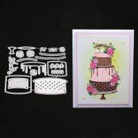 Birthday Cake Metal Cutting Dies Stencil DIY Scrapbooking Album Stamp Paper Card Embossing Crafts Decor