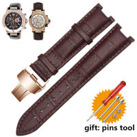 genuine leather watchband for GC wristband 22*13mm 20*11mm Notched strap withstainless steel butterfly buckle