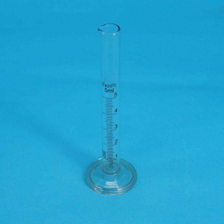 5ml Lab Glass Graduated Measuring Cylinder 110mm Height With Spout ...