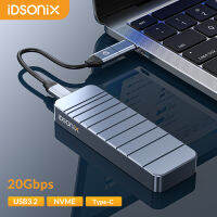 IDSONIX 20Gbps เคส NVMe USB3.2 Type C ถึง M.2อะแดปเตอร์ตู้ฮาร์ดไดรฟ์เสริม NVME PCIE ที่คลุมเก็บรักษาของดิสก์แบบแข็ง