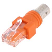 1pc BNC Female To RJ45 Male Coaxial Coax Barrel Coupler Adapter RJ45 To RF Connector