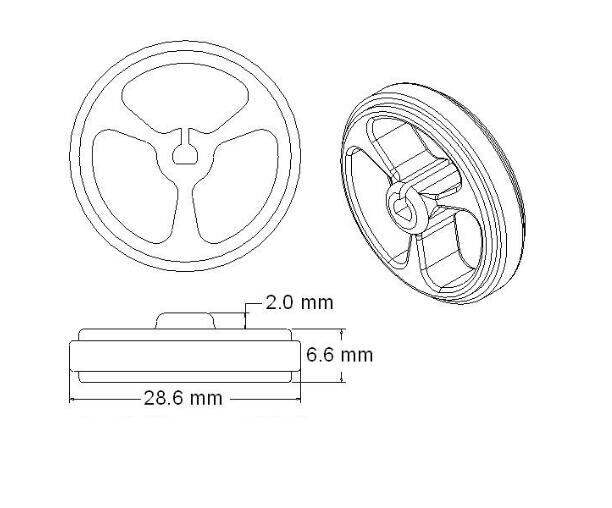 high-quality-baoqingli0370336-zj327-10ชิ้น-ล็อต3pi-รถ-miniq-มอเตอร์-n20ล้อยางเส้นผ่าศูนย์กลาง34มม-ดิสก์รหัส34-7สีดำ