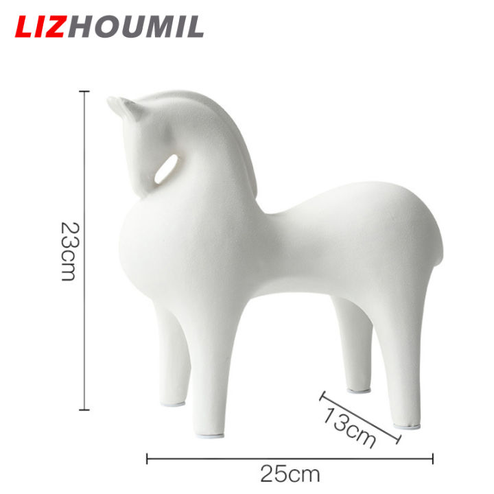 lizhoumil-ฐานเรียบสำนักงานบ้านการตกแต่งบ้านรูปม้าอุปกรณ์ตกแต่งม้าสำหรับวัตถุตกแต่งชั้นวางหนังสือบนโต๊ะในสำนักงาน