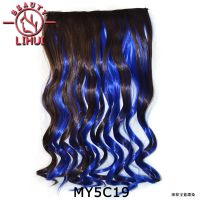 Lihui คลิปออน613สีบลอนด์20 "คลิปออนที่ยืดผมผมต่อเส้นใยสังเคราะห์คลิปหนีบผมปลอมทำสีผมตามธรรมชาติ