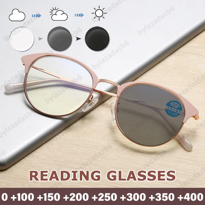 Radiation Filter Reading Glasses Women Photochromic Anti Blue Light ...