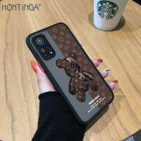 Hontinga เคสโทรศัพท์ Xiaomi MI 10T 10T Pro,เคสโทรศัพท์ใสคลุมทั้งหมดเคสแข็งลายการ์ตูนหมีกลไกน่ารักสำหรับเด็กผู้ชายเด็กผู้หญิง