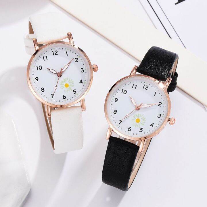 SRD Jam Tangan Wanita Kulit Square Dial Jam Tangan Kuarsa Analog Watch
