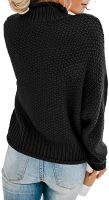 Womens Turtleneck Oversized Sweaters Batwing Long Sleeve Pullover Loose Chunky Knit Jumper