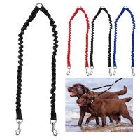 Coupler Double Dog Walking Leash Elastic Bungee Twin Two Dog Leads Splitter Hot Leashes