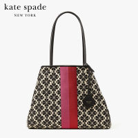 KATE SPADE NEW YORK EVERYTHING SPADE FLOWER JACQUARD STRIPE LARGE TOTE PXRUB272 กระเป๋าสะพาย / กระเป๋าผ้า