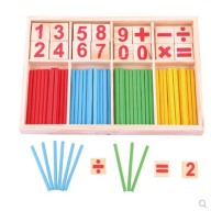 Bộ que tính và các chữ số, phép tính học toán thông minh cho bé bằng gỗ thumbnail