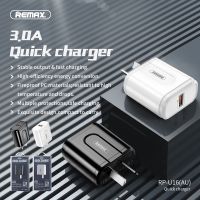 Remax USB 1 Port Charger Plug with UK AU US Indian Plug Quick Charger QC 3.0A Fast Charging Adapter