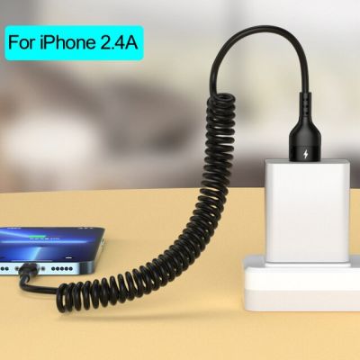 สาย5a รถยนต์ชนิด Usb แบบยืดได้สปริง Usb 66W สายชาร์จข้อมูลแอนดรอยด์ (สำหรับสาย3a)