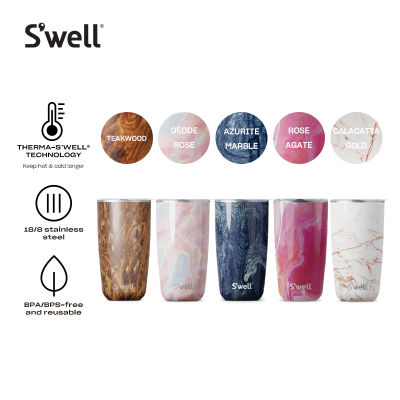 Swell 18/8 Stainless Steel Triple Layered Lid Tumbler with Therma-S’well Technology - Core Collection 530ml แก้วมัคสแตนเลสพร้อมฝาปิด