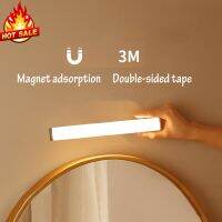 LED Bathroom Mirror Light Magnet Wall Mirror Light USB Rechargeable Stepless Dimming PIR Motion Sensor DC 5V LED Strip Pens