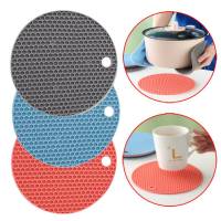 Silicone Insulation Mat Round Heat Resistant Silicone Non-slip Heat-resistant Pot Holder Table Silicone Mat Kitchen Accessories