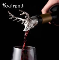 Dispenser for Wine Jagermeister Zinc Alloy Deer Head Mouth Reindeer Pourer European Wine Extractor Silver Pourers Wedding Gift