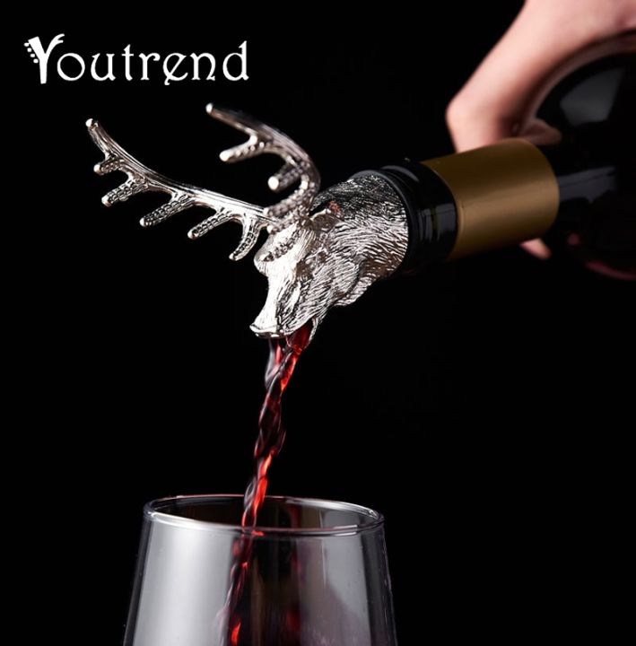 dispenser-for-wine-jagermeister-zinc-alloy-deer-head-mouth-reindeer-pourer-european-wine-extractor-silver-pourers-wedding-gift